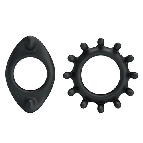 RING Alien Sort silikone penisring sæt