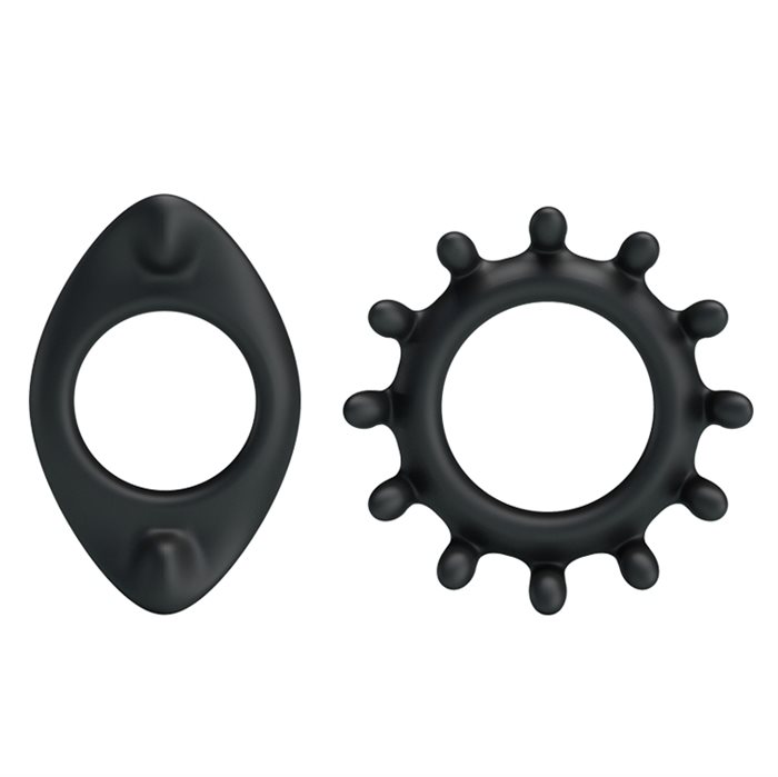 RING Alien Sort silikone penisring sæt