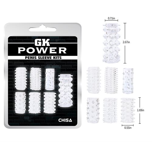 Clear Get Lock Penis Sleeve Kits 7 pcs. 