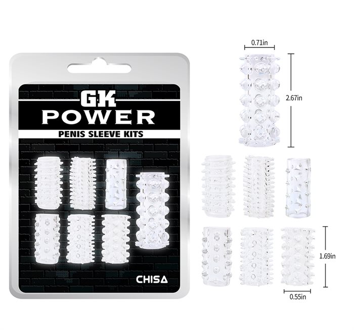 Clear Get Lock Penis Sleeve Kits 7 pcs. 
