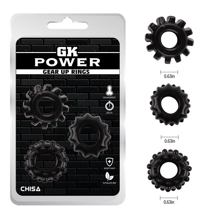 GK Power Gear Up Rings penisringe set 3 pc.