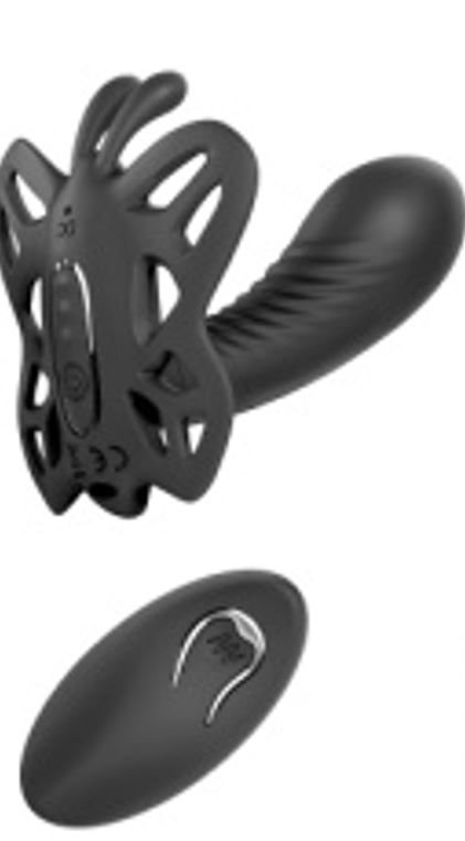 Black GoGasm Butterfly vibrator Wireless