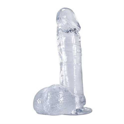 Clear jelly dildo med sugekop 19cm