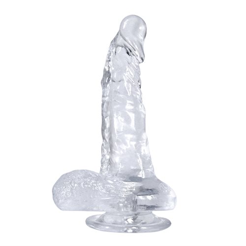 Clear jelly dildo med sugekop 19cm